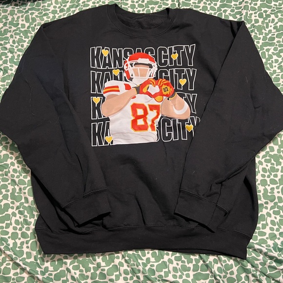 Other - Kansas City Graphic Black Sweater Travis kelce